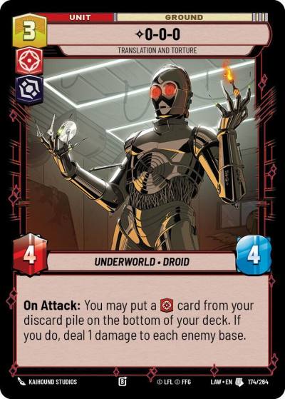 0-0-0 - Translation and Torture 174/264 A Lawless Time Star Wars card