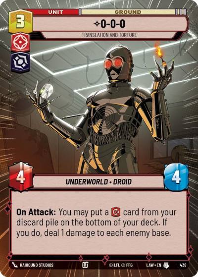 0-0-0 - Translation and Torture (Hyperspace) 438 A Lawless Time Star Wars card