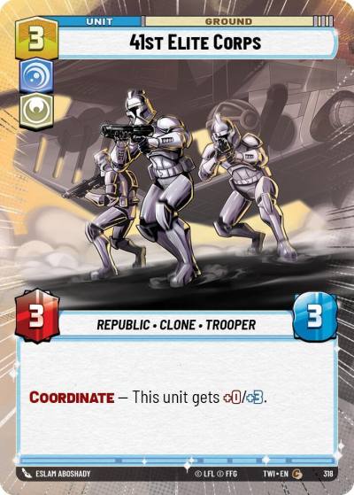 41st Elite Corps (Hyperspace) 318 Twilight of the Republic Star Wars card