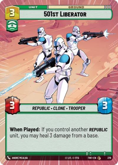 501st Liberator (Hyperspace) 379 Twilight of the Republic Star Wars card