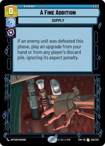 A Fine Addition 040/257 Twilight of the Republic Star Wars card