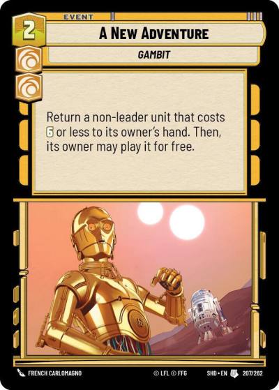 A New Adventure 207/262 Shadows of the Galaxy Star Wars card