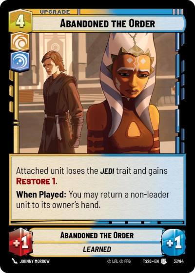 Abandoned the Order 37/84 Twin Suns Star Wars card