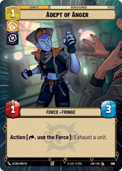 Adept of Anger (Hyperspace Foil) 918 Legends of the Force Star Wars card
