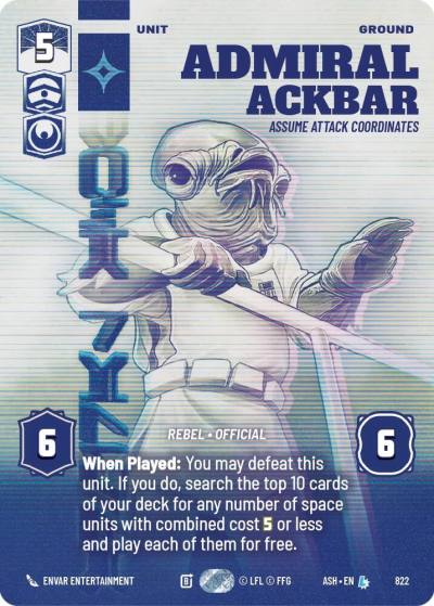 Admiral Ackbar - Assume Attack Coordinates (Prestige) 822 Ashes of the Empire Star Wars card
