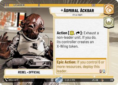 Admiral Ackbar - It's A Trap! (Hyperspace) 278 Jump to Lightspeed Star Wars card