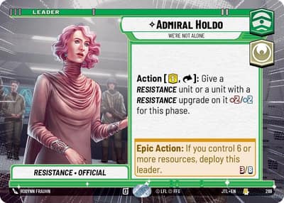 Admiral Holdo - We're Not Alone (Hyperspace) 269 Jump to Lightspeed Star Wars card