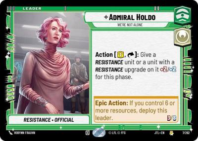 Admiral Holdo - We're Not Alone 007/262 Jump to Lightspeed Star Wars card