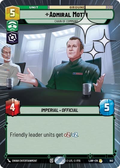 Admiral Motti - Chain of Command (Hyperspace Foil) 641 A Lawless Time Star Wars card