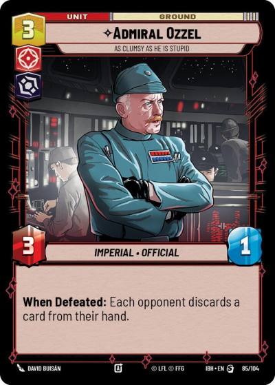 Admiral Ozzel - As Clumsy as He Is Stupid (85/104) 85/104 Intro Battle Hoth Star Wars card