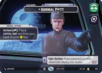 Admiral Piett - Commanding the Armada (Showcase) 1001 Jump to Lightspeed Star Wars card