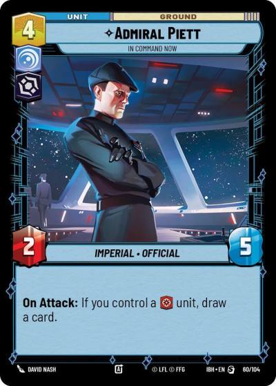 Admiral Piett - In Command Now 60/104 Intro Battle Hoth Star Wars card