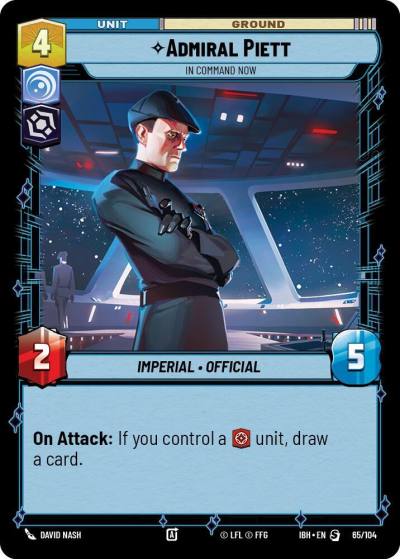 Admiral Piett - In Command Now (65/104) 65/104 Intro Battle Hoth Star Wars card