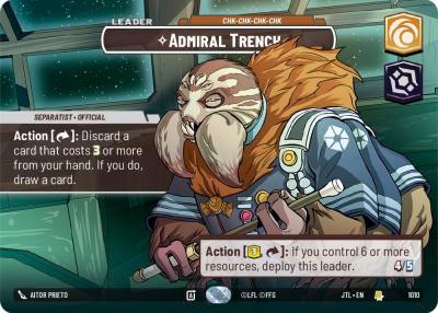 Admiral Trench - Chk-chk-chk-chk (Showcase) 1010 Jump to Lightspeed Star Wars card
