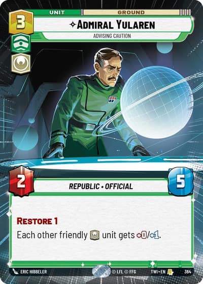 Admiral Yularen - Advising Caution (Hyperspace) 364 Twilight of the Republic Star Wars card