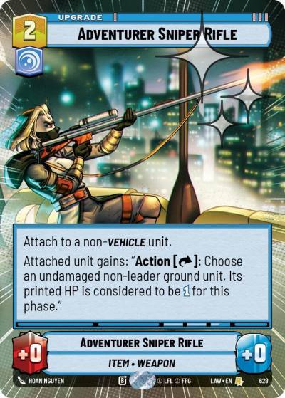 Adventurer's Sniper Rifle (Hyperspace Foil) 628 A Lawless Time Star Wars card