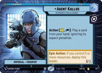 Agent Kallus - Reconsider Your Allegiance (Hyperspace) 267 A Lawless Time Star Wars card