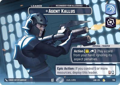 Agent Kallus - Reconsider Your Allegiance (Showcase) 769 A Lawless Time Star Wars card