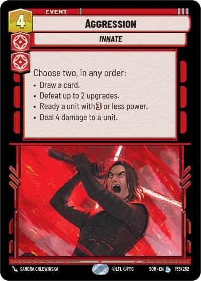 Aggression 155/252 Spark of Rebellion Star Wars card