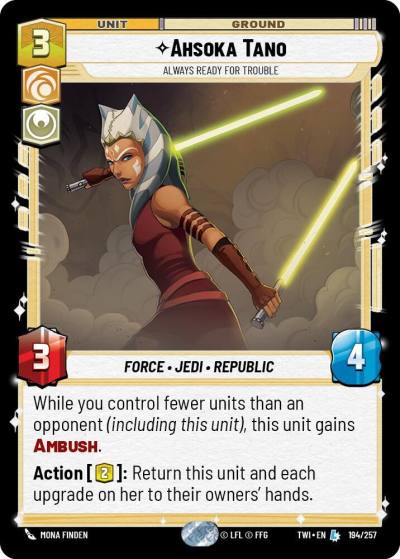 Ahsoka Tano - Always Ready For Trouble 194/257 Twilight of the Republic Star Wars card
