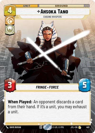 Ahsoka Tano - Chasing Whispers (Hyperspace) 463 Jump to Lightspeed Star Wars card