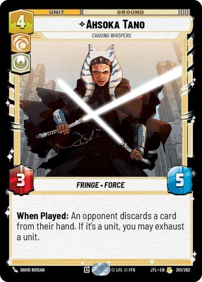 Ahsoka Tano - Chasing Whispers 201/252 Jump to Lightspeed Star Wars card