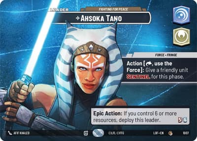 Ahsoka Tano - Fighting For Peace (Showcase) 1007 Legends of the Force Star Wars card