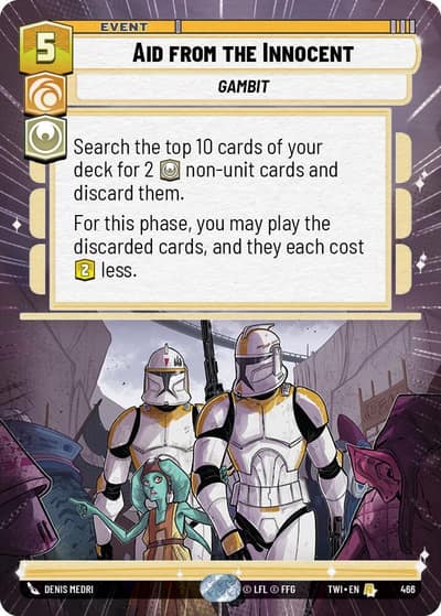 Aid from the Innocent (Hyperspace) 466 Twilight of the Republic Star Wars card