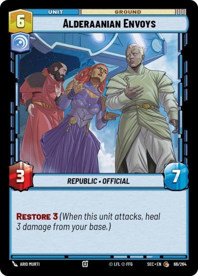 Alderaanian Envoys 66/264 Secrets of Power Star Wars card