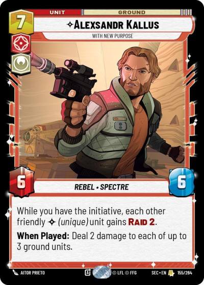 Alexsandr Kallus - With New Purpose 155/264 Secrets of Power Star Wars card