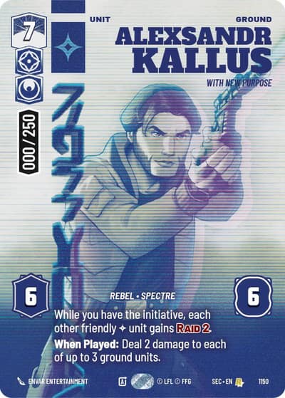Alexsandr Kallus - With New Purpose (Serialized) 1150 Secrets of Power Star Wars card
