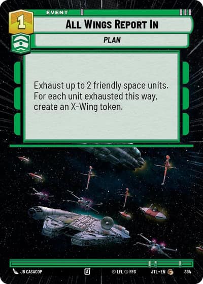 All Wings Report In (Hyperspace) 384 Jump to Lightspeed Star Wars card