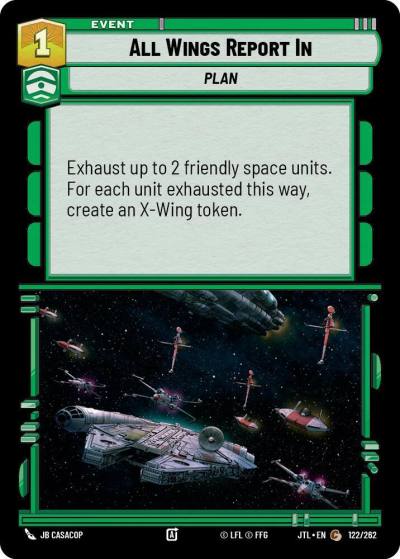 All Wings Report In 122/262 Jump to Lightspeed Star Wars card