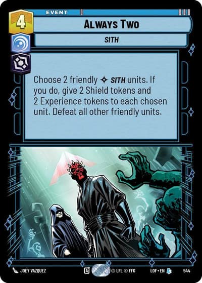 Always Two (Foil) 544 Legends of the Force Star Wars card