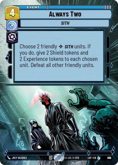 Always Two (Hyperspace Foil) 782 Legends of the Force Star Wars card