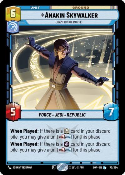 Anakin Skywalker - Champion of Mortis 070/264 Legends of the Force Star Wars card