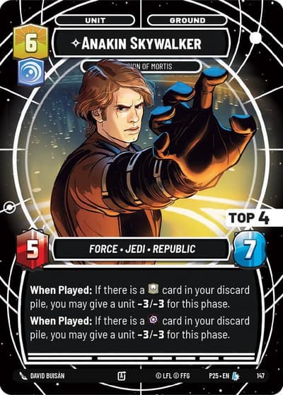 Anakin Skywalker - Champion of Mortis (Top 4) 149 Sector and Regional Promos: Season 1 Star Wars card