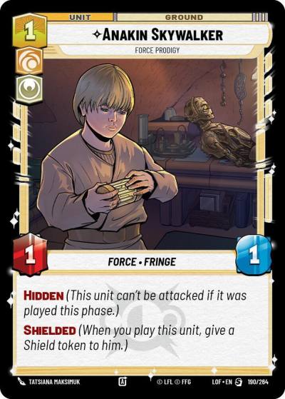 Anakin Skywalker - Force Prodigy 190/264 Legends of the Force Star Wars card
