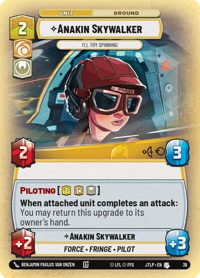 Anakin Skywalker - I'll Try Spinning (Foil) 36 Jump to Lightspeed - Weekly Play Promos Star Wars card