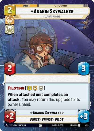 Anakin Skywalker - I'll Try Spinning (Hyperspace) 459 Jump to Lightspeed Star Wars card