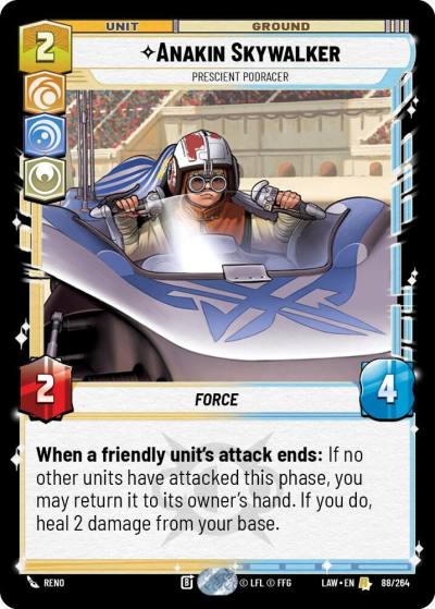 Anakin Skywalker - Prescient Podracer 88/264 A Lawless Time Star Wars card