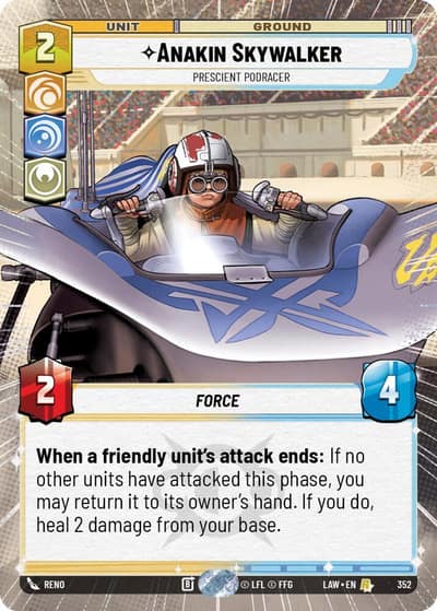 Anakin Skywalker - Prescient Podracer (Hyperspace) 352 A Lawless Time Star Wars card