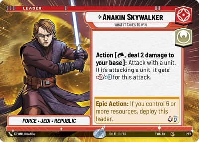Anakin Skywalker - What it Takes to Win (Hyperspace) 287 Twilight of the Republic Star Wars card
