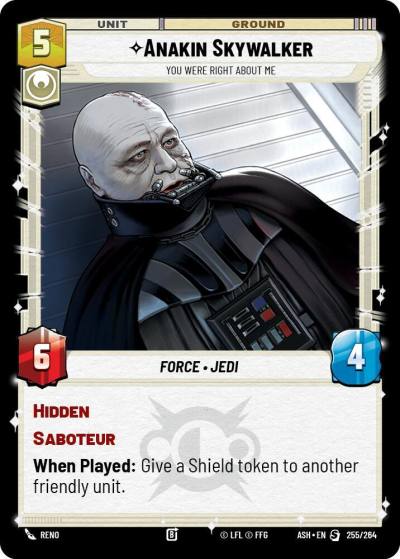 Anakin Skywalker - You Were Right About Me 255/264 Ashes of the Empire Star Wars card