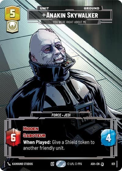 Anakin Skywalker - You Were Right About Me (Prestige) 831 Ashes of the Empire Star Wars Unlimited card
