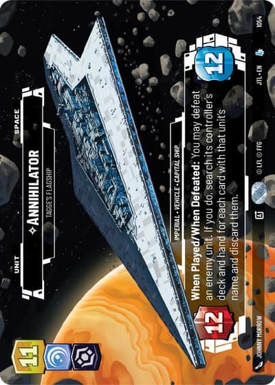 Annihilator - Tagge's Flagship (Prestige Foil) 1054 Jump to Lightspeed Star Wars card