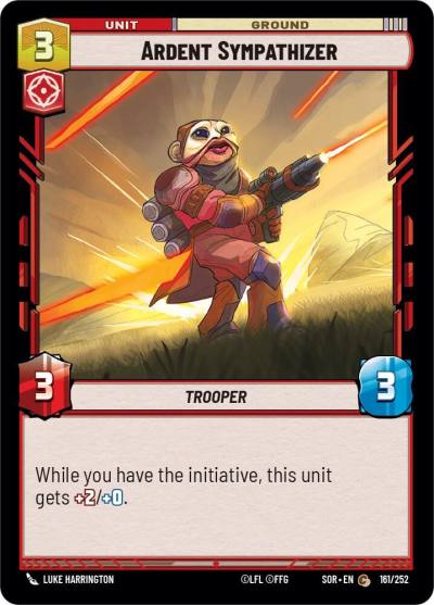 Ardent Sympathizer 161/252 Spark of Rebellion Star Wars card