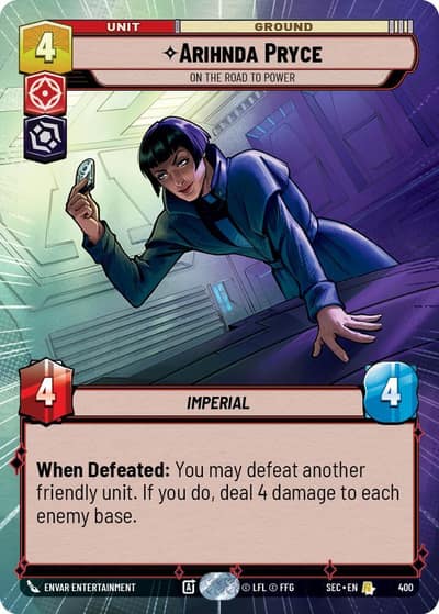 Arihnda Pryce - On the Road to Power (Hyperspace) 400 Secrets of Power Star Wars card