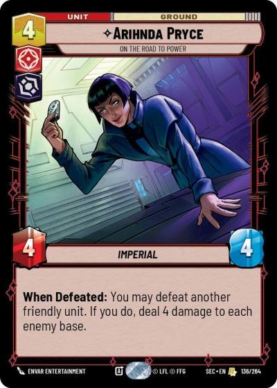 Arihnda Pryce - On the Road to Power 136/264 Secrets of Power Star Wars card