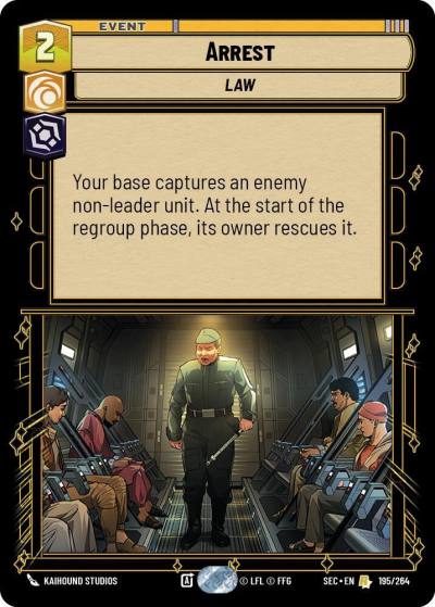 Arrest 195/264 Secrets of Power Star Wars card